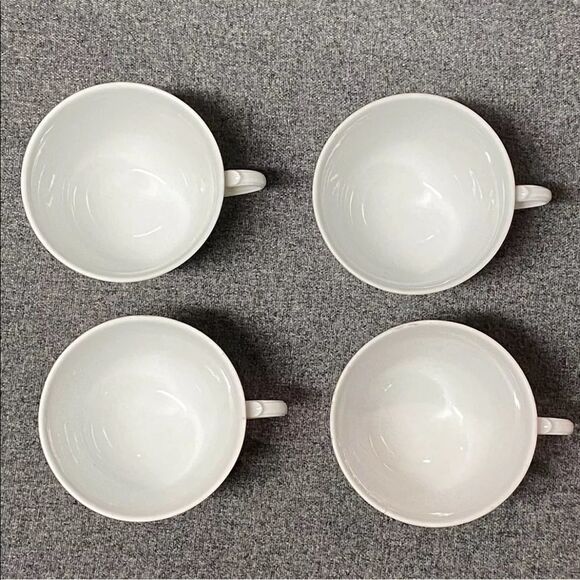 NIB Richard Ginori Italy Italian White Porcelain Coffee Tea Cups Saucers 8 Pc - Picture 4 of 14
